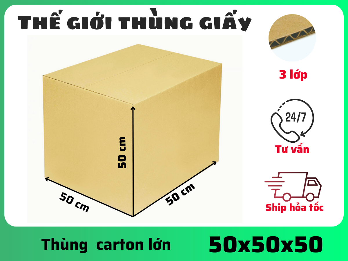 Thùng carton size 50x50x50cm